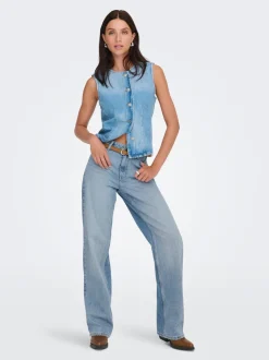 ONLMADDIE-O High waist Wide leg fit Jeans
