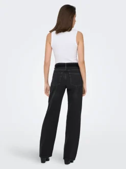 ONLMADDIE-O High waist Wide leg fit Jeans