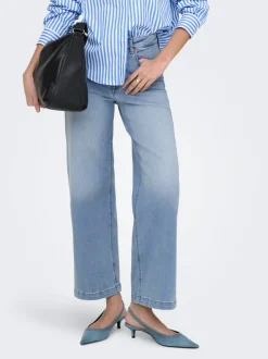 ONLMADISON High waist Wide leg fit Cropped Jeans