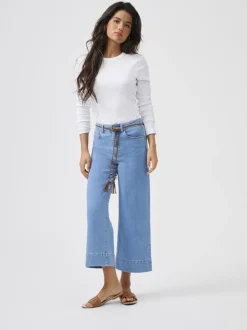 ONLMADISON High waist Wide leg fit Cropped Jeans