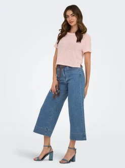 ONLMADISON High waist Wide leg fit Cropped Jeans