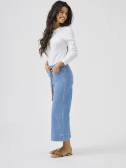 ONLMADISON High waist Wide leg fit Cropped Jeans