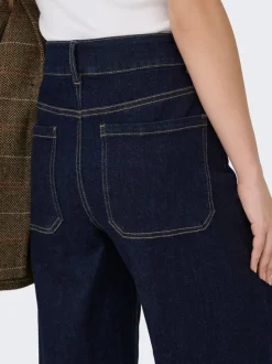 ONLMADISON High waist Wide leg fit Cropped Jeans
