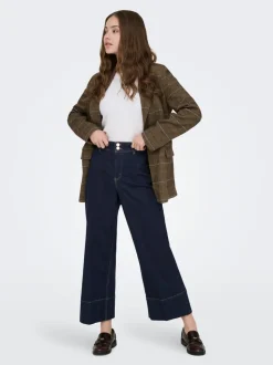 ONLMADISON High waist Wide leg fit Cropped Jeans