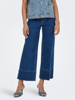 ONLMADISON High waist Wide leg fit Cropped Jeans
