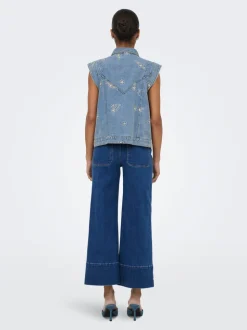 ONLMADISON High waist Wide leg fit Cropped Jeans