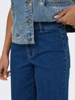 ONLMADISON High waist Wide leg fit Cropped Jeans