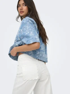 ONLMADISON-SILLE High waist Wide leg fit Jeans