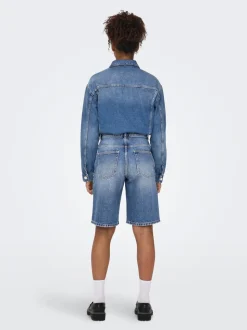 ONLMATE Mid waist Baggy fit Denim shorts