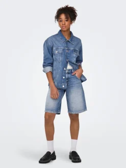ONLMATE Mid waist Baggy fit Denim shorts