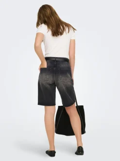 ONLMATE Mid waist Baggy fit Denim shorts