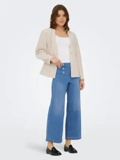 ONLNEW High waist Brede pasvorm - bijgesneden Cropped Jeans