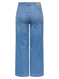 ONLNEW High waist Brede pasvorm - bijgesneden Cropped Jeans