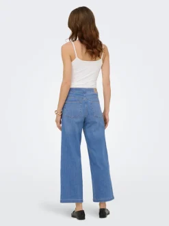 ONLNEW High waist Brede pasvorm - bijgesneden Cropped Jeans