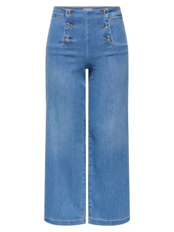 ONLNEW High waist Brede pasvorm - bijgesneden Cropped Jeans