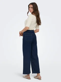 ONLNEW High waist Brede pasvorm - bijgesneden Cropped Jeans
