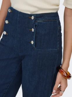 ONLNEW High waist Brede pasvorm - bijgesneden Cropped Jeans