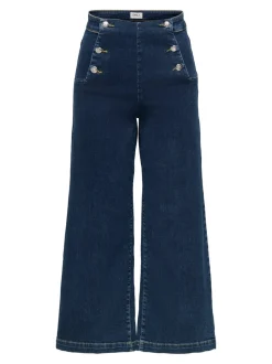 ONLNEW High waist Brede pasvorm - bijgesneden Cropped Jeans