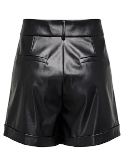ONLODA Mid waist Regular fit Short van synthetisch leer