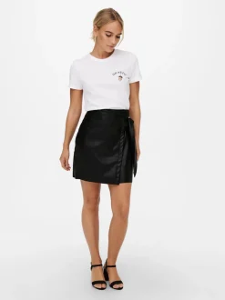 ONLOLIVIA Leren rok Korte rok