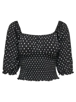 ONLPELLA Gesmokte top