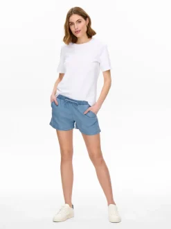 ONLPEMA Mid waist Relaxed fit Denim shorts