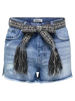 ONLROBYN Extra hight waist Straight fit Denim shorts