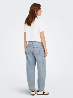 ONLSAVONA Mid waist Barrel fit Enkel lengte Jeans