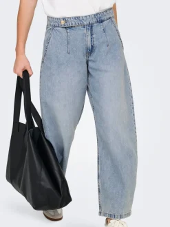 ONLSAVONA Mid waist Barrel fit Enkel lengte Jeans