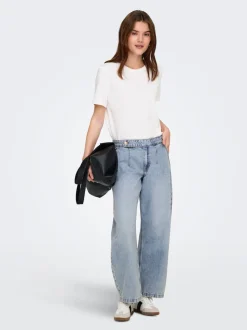 ONLSAVONA Mid waist Barrel fit Enkel lengte Jeans