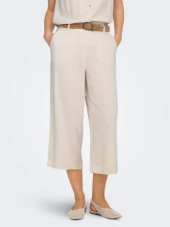 ONLSIESTA Cropped fit Linnen Culotte broek