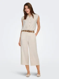 ONLSIESTA Cropped fit Linnen Culotte broek