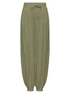 ONLSIESTA Wide leg fit Linnen Broek met wijde pijpen