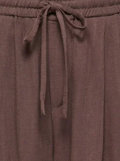 ONLSIESTA Wide leg fit Linnen Broek met wijde pijpen