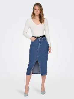 ONLSIRI Denim Denim rok Midi-rok