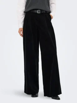 ONLSVEA-NESSA Wide leg fit Ribfluwelen broek