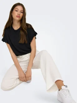 ONLTHYRA Comfort fit Broek met wijde pijpen