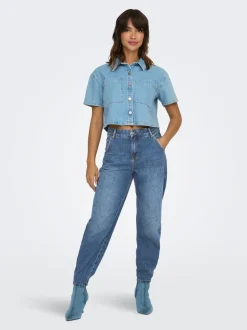 ONLTROY High waist Carrot fit Enkel lengte Jeans