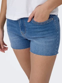 ONLWAUW Mid waist Regular fit Denim shorts