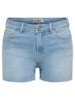 ONLWAUW Mid waist Regular fit Denim shorts
