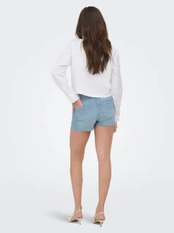 ONLWAUW Mid waist Regular fit Denim shorts