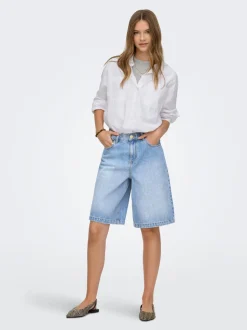 ONLZAGU-DORSI Mid waist Loose fit Denim shorts