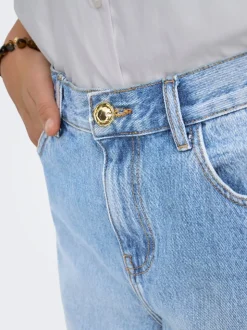 ONLZAGU-DORSI Mid waist Loose fit Denim shorts