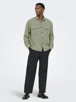 ONSCAIDEN Linnen Overshirt