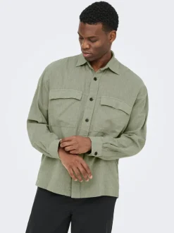 ONSCAIDEN Linnen Overshirt