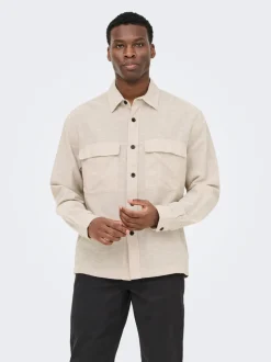 ONSCAIDEN Linnen Overshirt