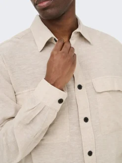 ONSCAIDEN Linnen Overshirt