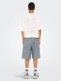 ONSCARL Mid waist Baggy fit Short met 5 zakken