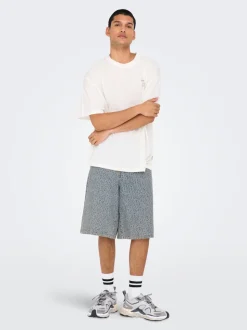 ONSCARL Mid waist Baggy fit Short met 5 zakken