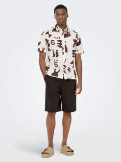 ONSDAVES Wide leg fit Linnen Shorts